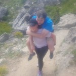 Angie carrying her Dad!